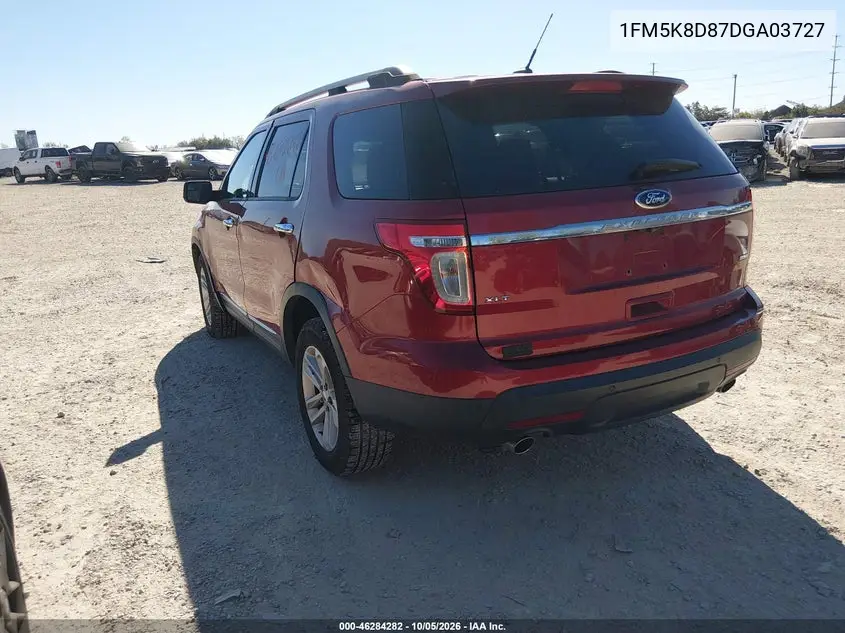 2013 FORD EXPLORER VIN 1FM5K8D87DGA03727 — фото 3