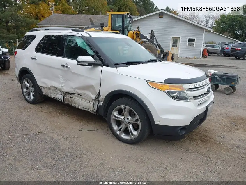 FORD EXPLORER 2013, VIN 1FM5K8F86DGA31838