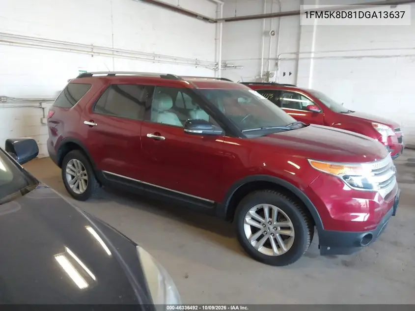 FORD EXPLORER 2013, VIN 1FM5K8D81DGA13637