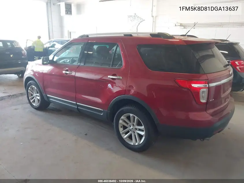 2013 FORD EXPLORER VIN 1FM5K8D81DGA13637 — фото 3