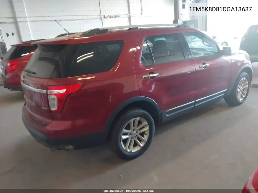 2013 FORD EXPLORER VIN 1FM5K8D81DGA13637 — фото 4