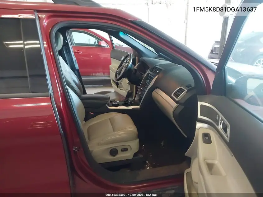 2013 FORD EXPLORER VIN 1FM5K8D81DGA13637 — фото 5