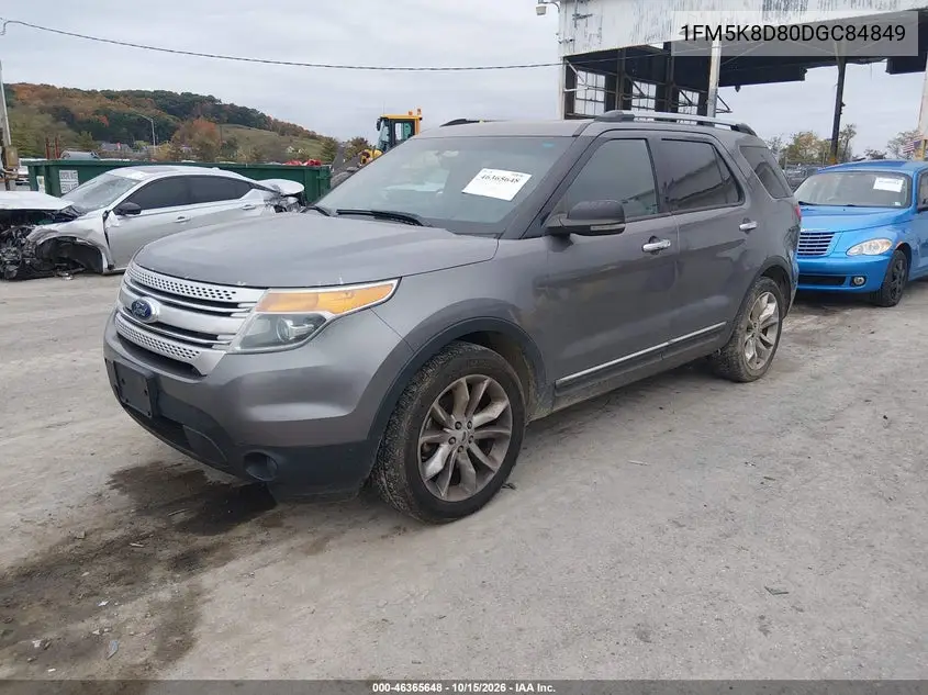 2013 FORD EXPLORER VIN 1FM5K8D80DGC84849 — фото 2
