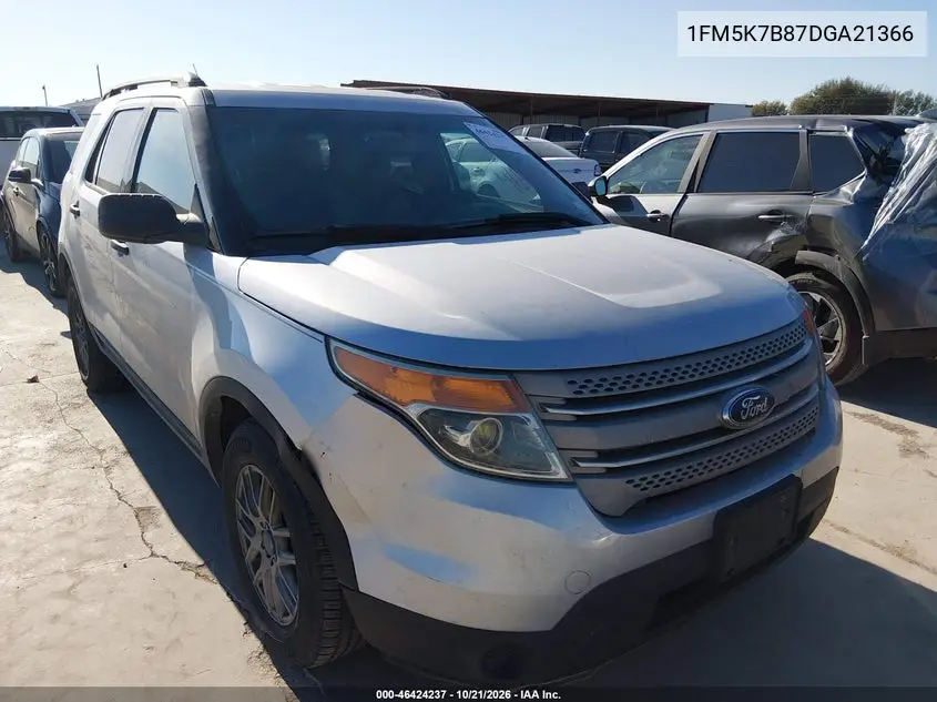 FORD EXPLORER 2013, VIN 1FM5K7B87DGA21366