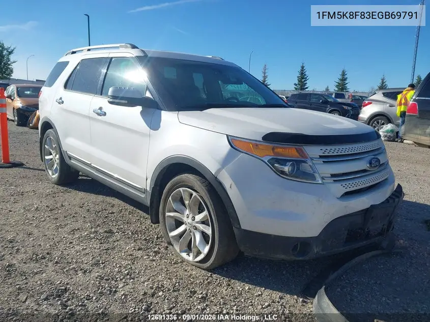 FORD EXPLORER 2014, VIN 1FM5K8F83EGB69791