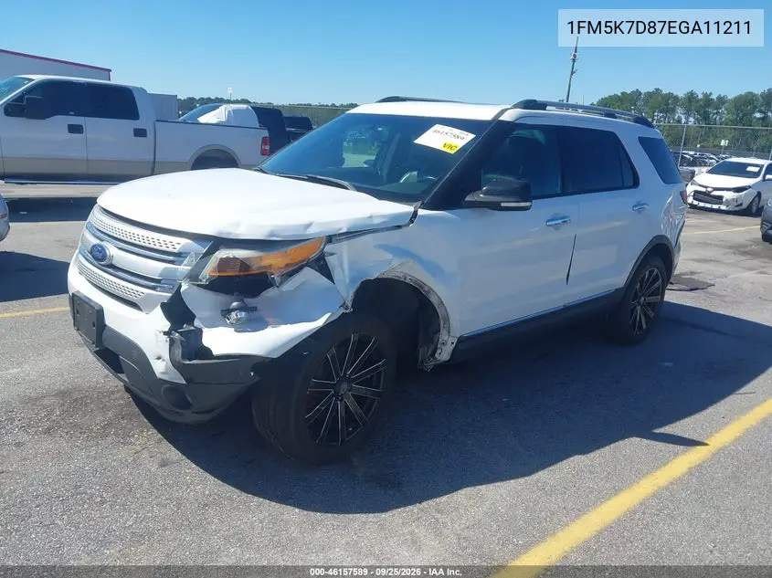 2014 FORD EXPLORER VIN 1FM5K7D87EGA11211 — фото 2