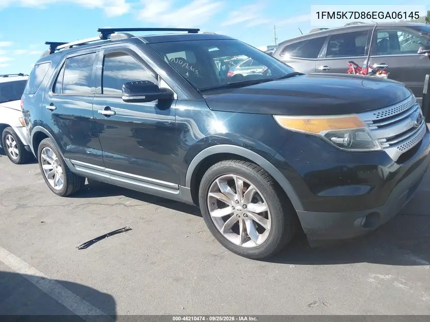 FORD EXPLORER 2014, VIN 1FM5K7D86EGA06145