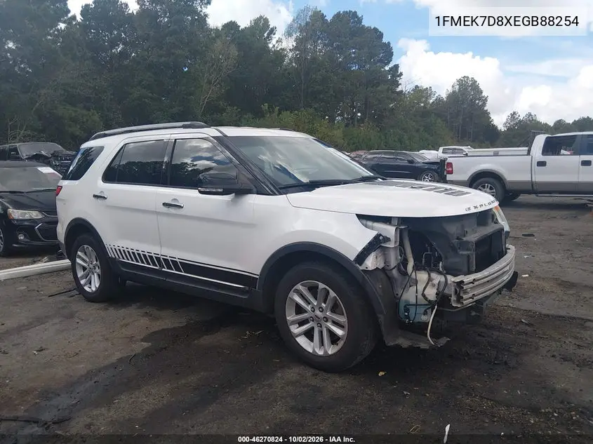 FORD EXPLORER 2014, VIN 1FM5K7D8XEGB88254