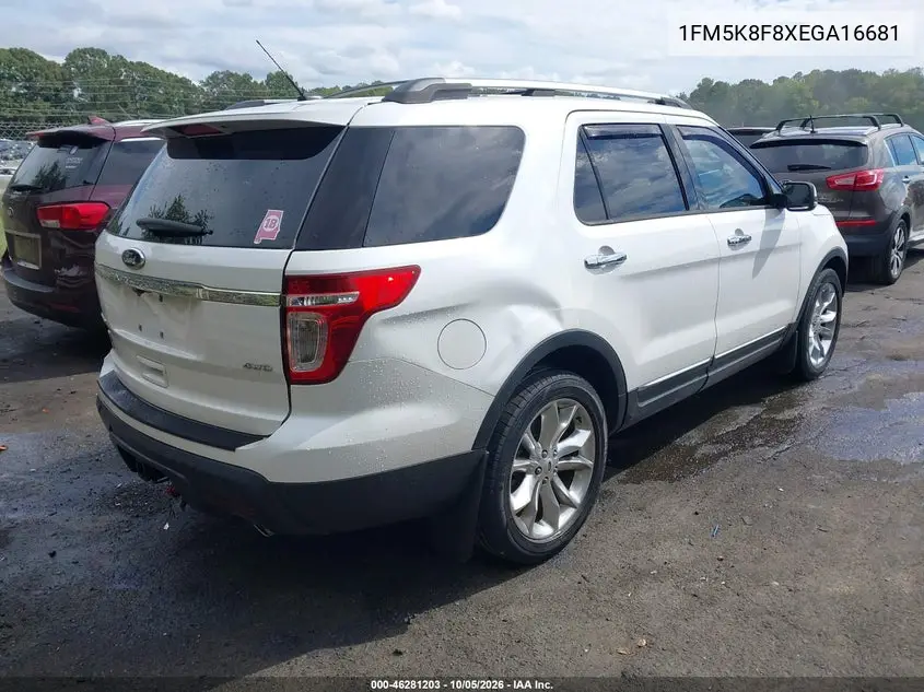 2014 FORD EXPLORER VIN 1FM5K8F8XEGA16681 — фото 4