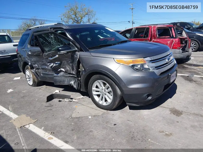FORD EXPLORER 2014, VIN 1FM5K7D85EGB48759