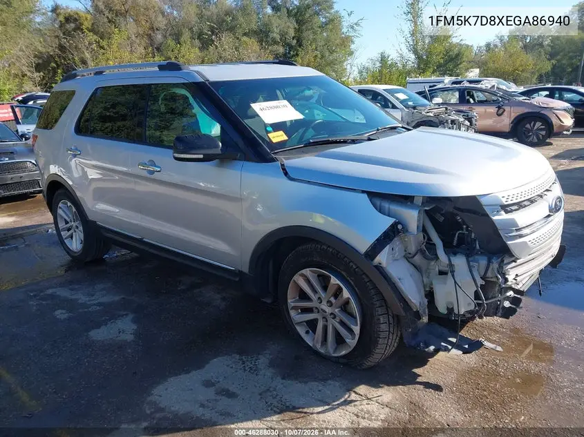 FORD EXPLORER 2014, VIN 1FM5K7D8XEGA86940