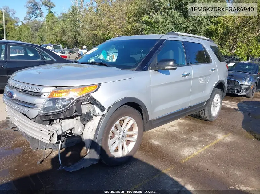 2014 FORD EXPLORER VIN 1FM5K7D8XEGA86940 — фото 2