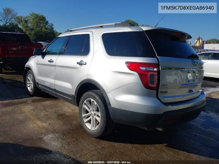 2014 FORD EXPLORER VIN 1FM5K7D8XEGA86940 — фото 3