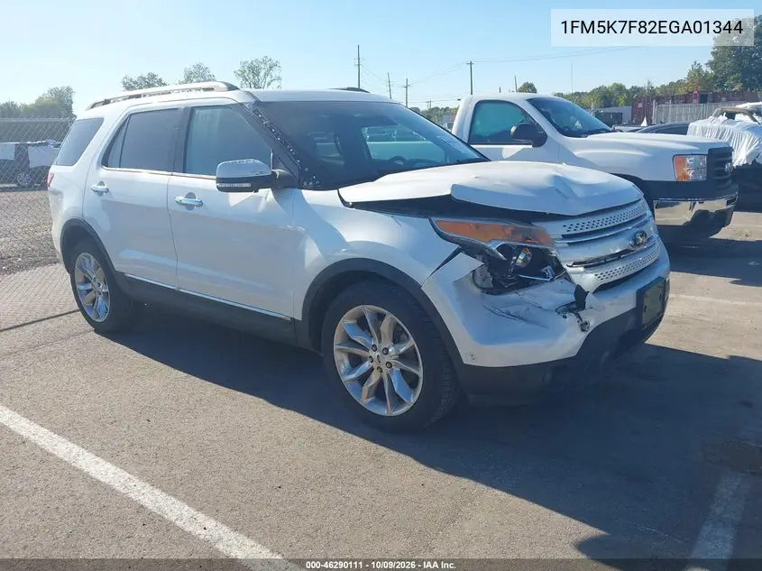 FORD EXPLORER 2014, VIN 1FM5K7F82EGA01344