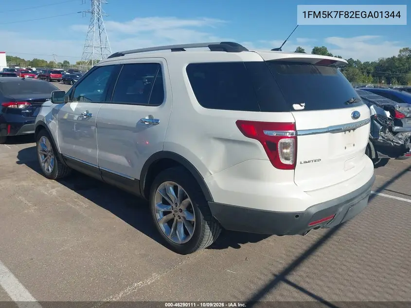 2014 FORD EXPLORER VIN 1FM5K7F82EGA01344 — фото 3