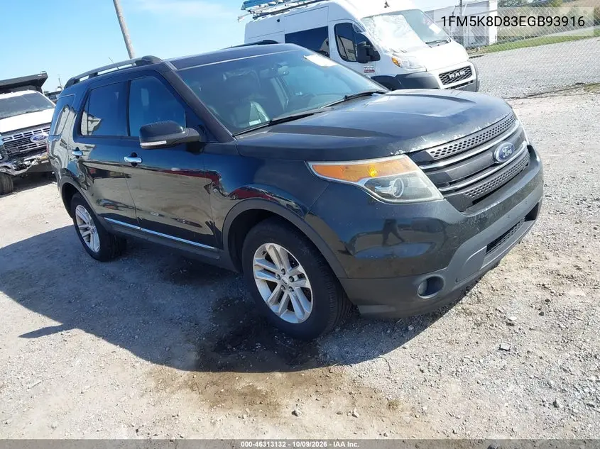 FORD EXPLORER 2014, VIN 1FM5K8D83EGB93916