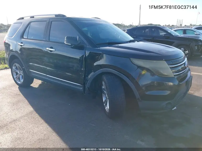 FORD EXPLORER 2014, VIN 1FM5K7F81EGC37144