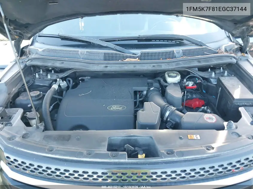 2014 FORD EXPLORER VIN 1FM5K7F81EGC37144 — фото 10