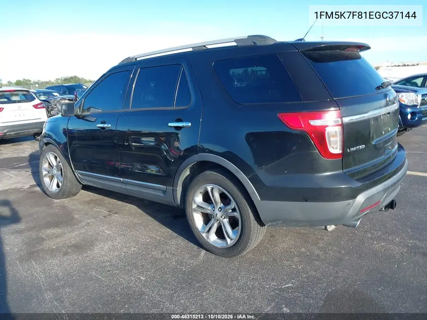 2014 FORD EXPLORER VIN 1FM5K7F81EGC37144 — фото 3