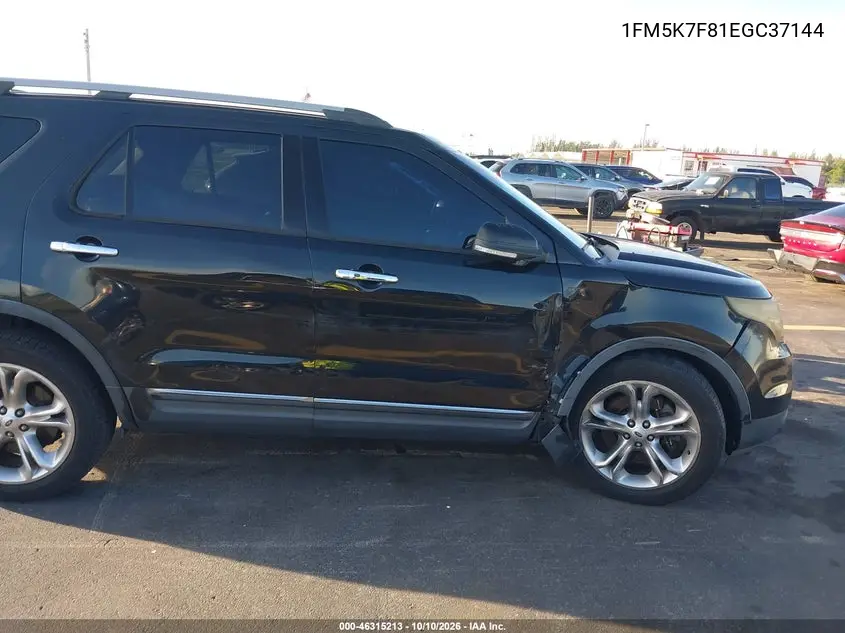 2014 FORD EXPLORER VIN 1FM5K7F81EGC37144 — фото 6