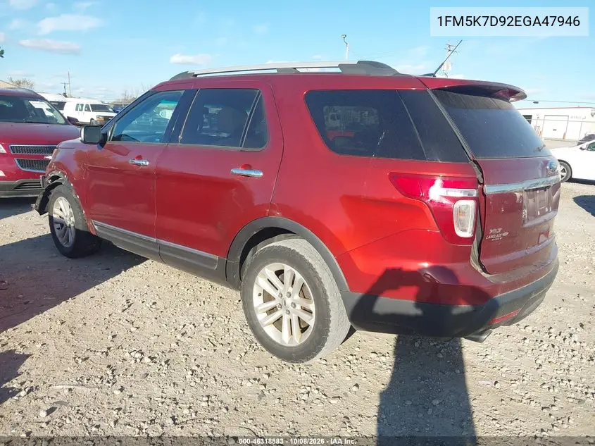 2014 FORD EXPLORER VIN 1FM5K7D92EGA47946 — фото 3