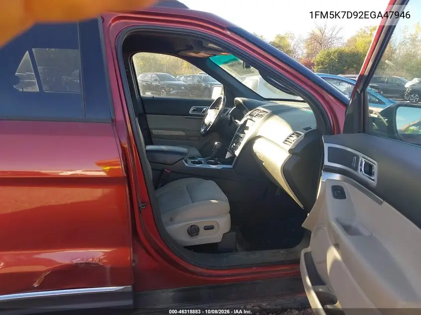 2014 FORD EXPLORER VIN 1FM5K7D92EGA47946 — фото 5