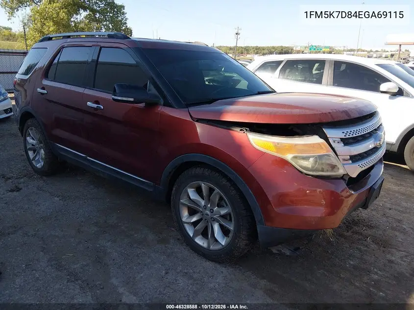 FORD EXPLORER 2014, VIN 1FM5K7D84EGA69115