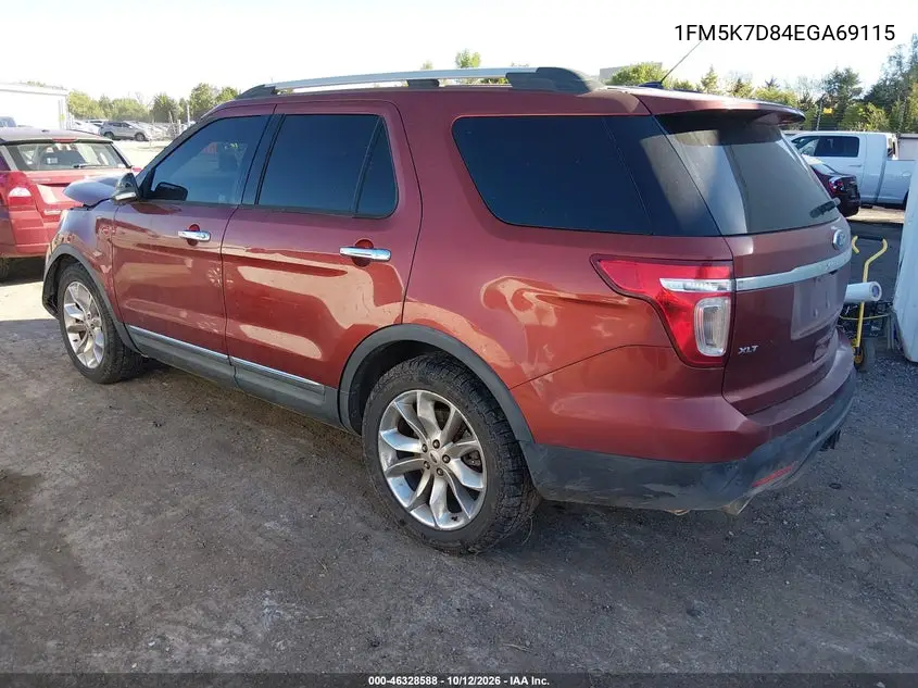 2014 FORD EXPLORER VIN 1FM5K7D84EGA69115 — фото 3