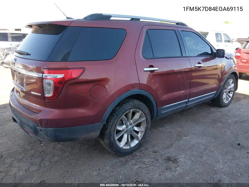 2014 FORD EXPLORER VIN 1FM5K7D84EGA69115 — фото 4