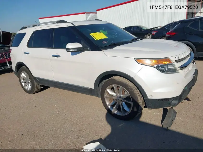 FORD EXPLORER 2014, VIN 1FM5K7F81EGA79520
