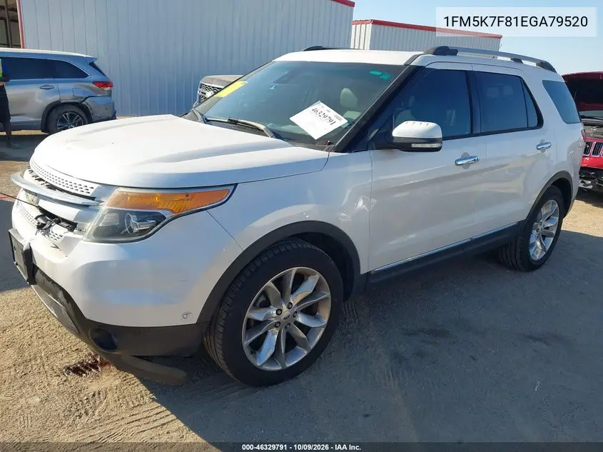 2014 FORD EXPLORER VIN 1FM5K7F81EGA79520 — фото 2