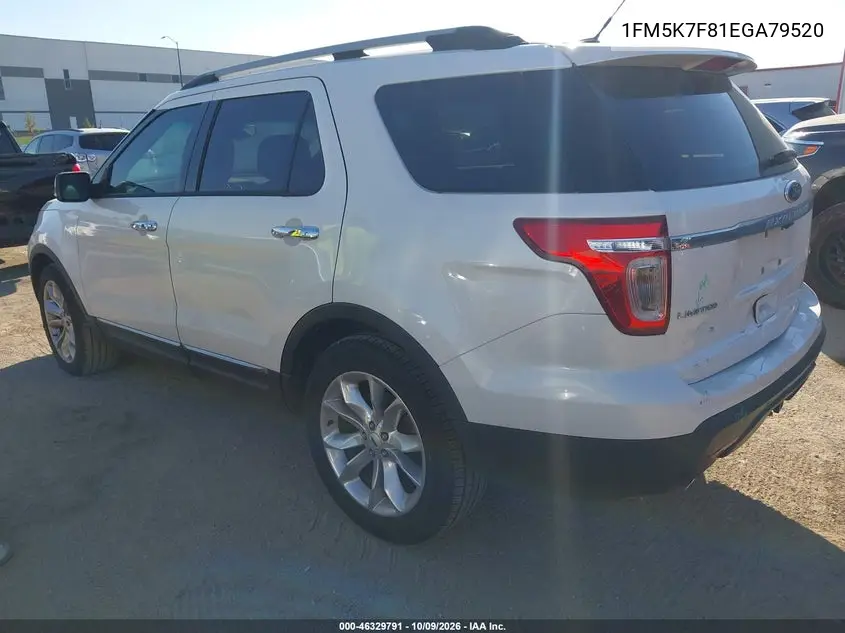 2014 FORD EXPLORER VIN 1FM5K7F81EGA79520 — фото 3