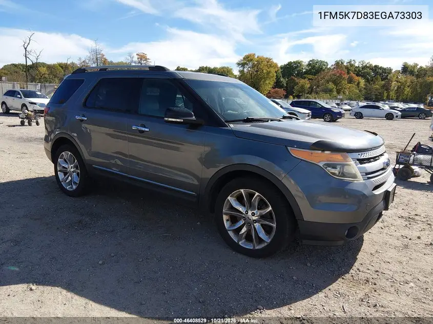 FORD EXPLORER 2014, VIN 1FM5K7D83EGA73303