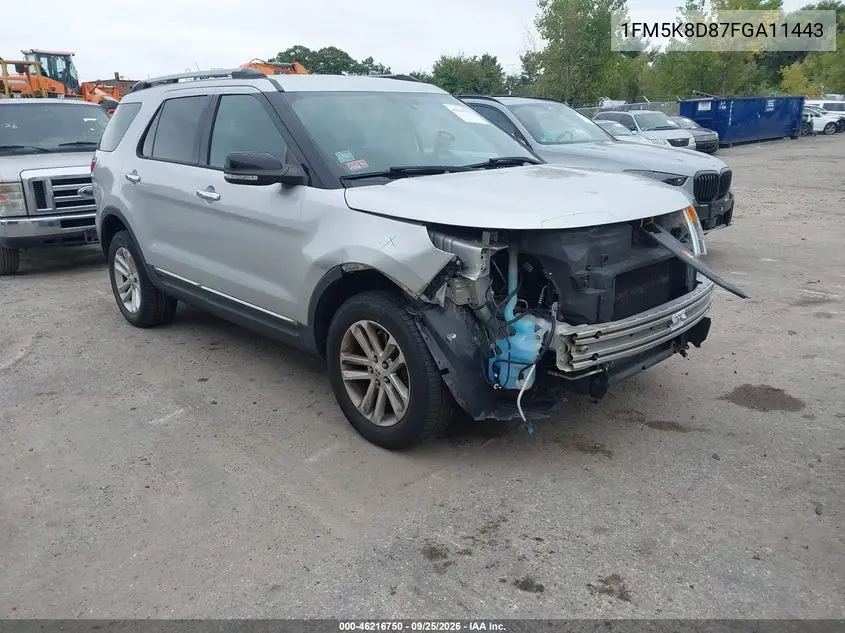 FORD EXPLORER 2015, VIN 1FM5K8D87FGA11443