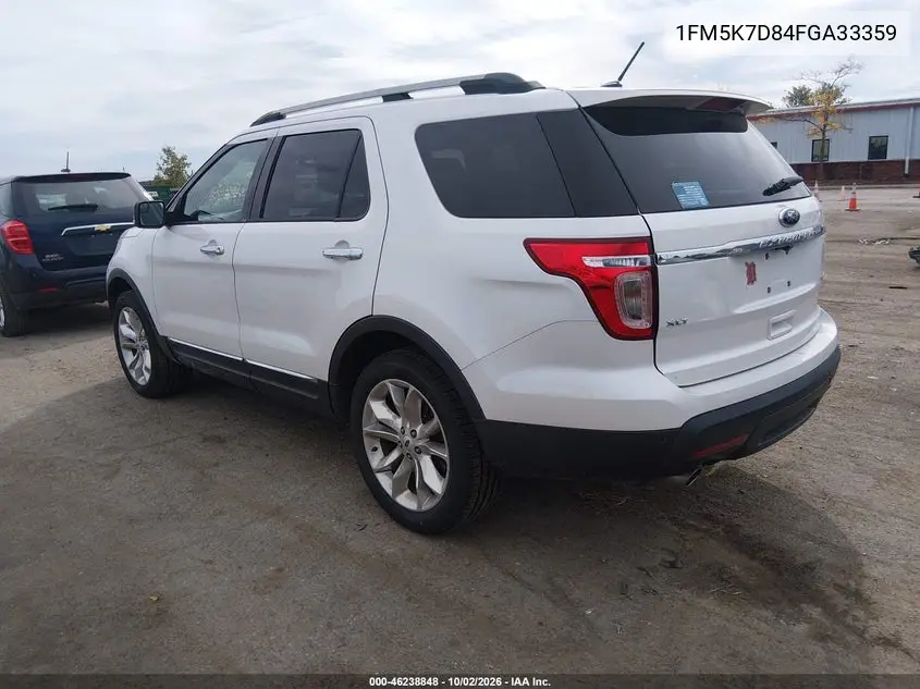 2015 FORD EXPLORER VIN 1FM5K7D84FGA33359 — фото 3
