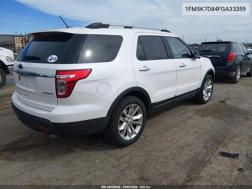 2015 FORD EXPLORER VIN 1FM5K7D84FGA33359 — фото 4