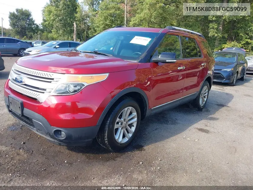 2015 FORD EXPLORER VIN 1FM5K8D88FGC59099 — фото 2