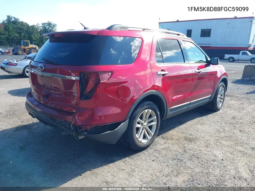 2015 FORD EXPLORER VIN 1FM5K8D88FGC59099 — фото 4