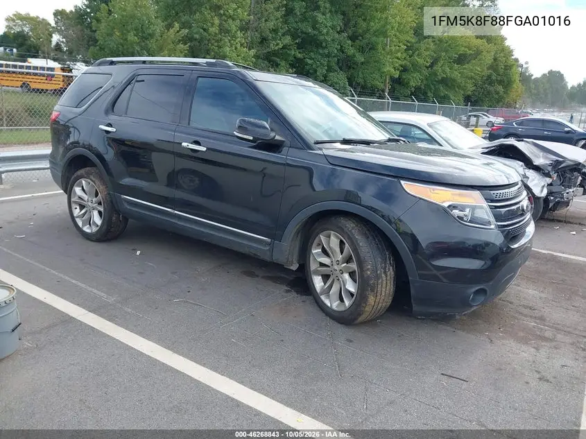 FORD EXPLORER 2015, VIN 1FM5K8F88FGA01016