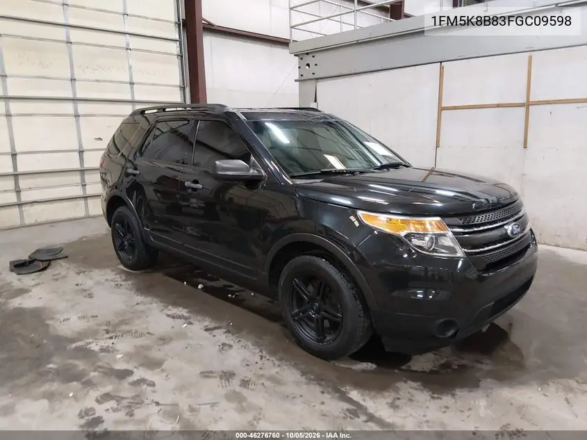 FORD EXPLORER 2015, VIN 1FM5K8B83FGC09598