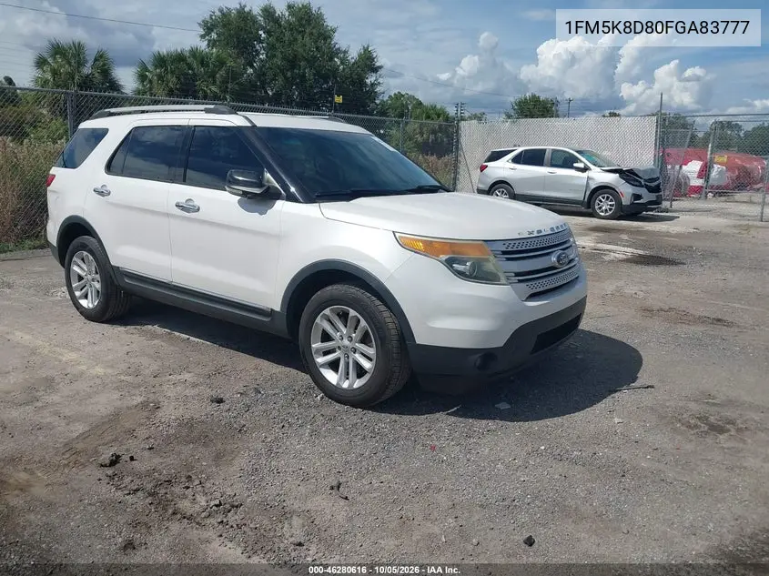 FORD EXPLORER 2015, VIN 1FM5K8D80FGA83777