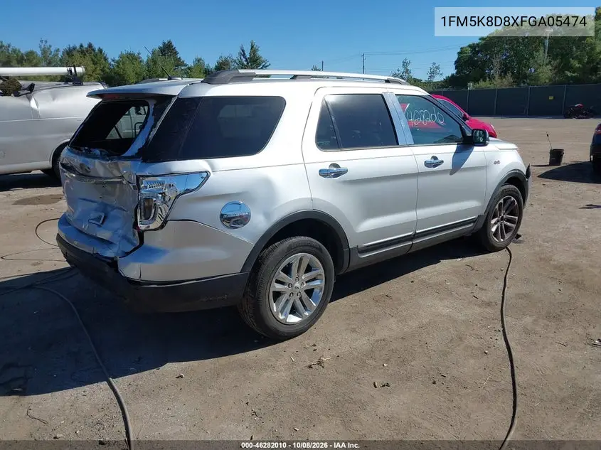 2015 FORD EXPLORER VIN 1FM5K8D8XFGA05474 — фото 4
