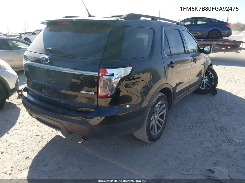 2015 FORD EXPLORER VIN 1FM5K7B80FGA92475 — фото 4