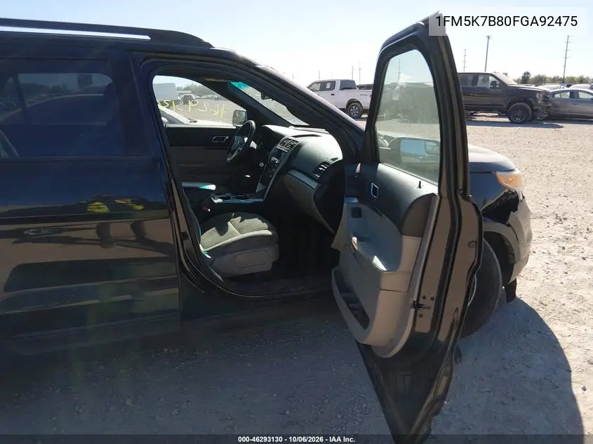2015 FORD EXPLORER VIN 1FM5K7B80FGA92475 — фото 5