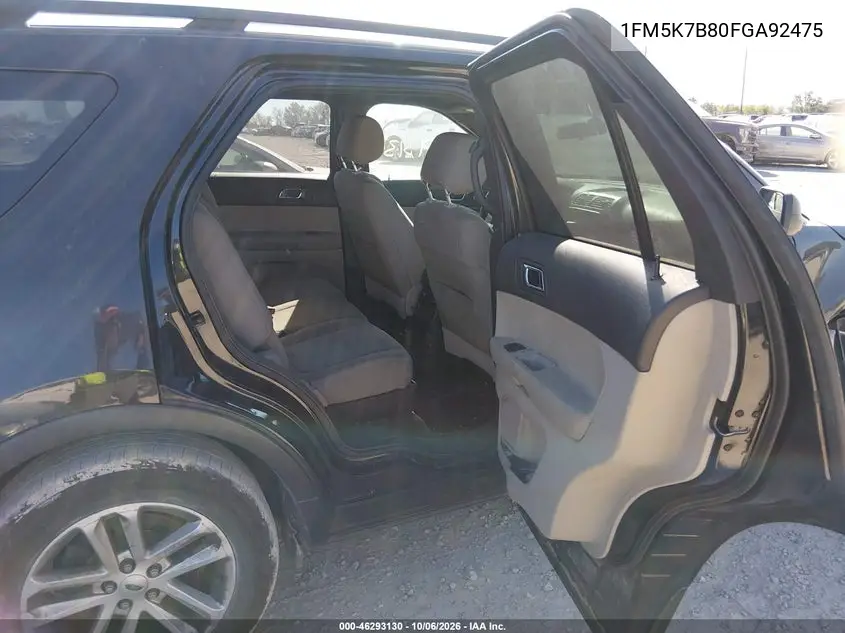 2015 FORD EXPLORER VIN 1FM5K7B80FGA92475 — фото 8