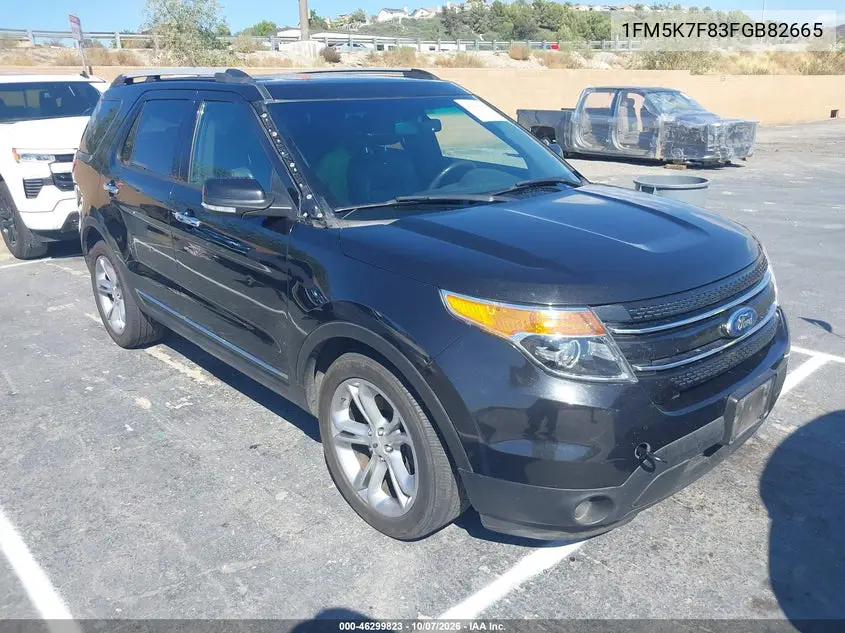 FORD EXPLORER 2015, VIN 1FM5K7F83FGB82665