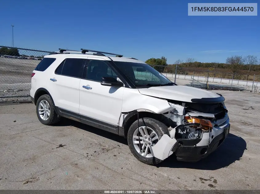 FORD EXPLORER 2015, VIN 1FM5K8D83FGA44570