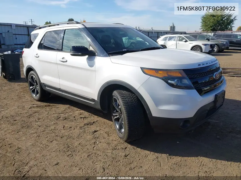 FORD EXPLORER 2015, VIN 1FM5K8GT7FGC30922