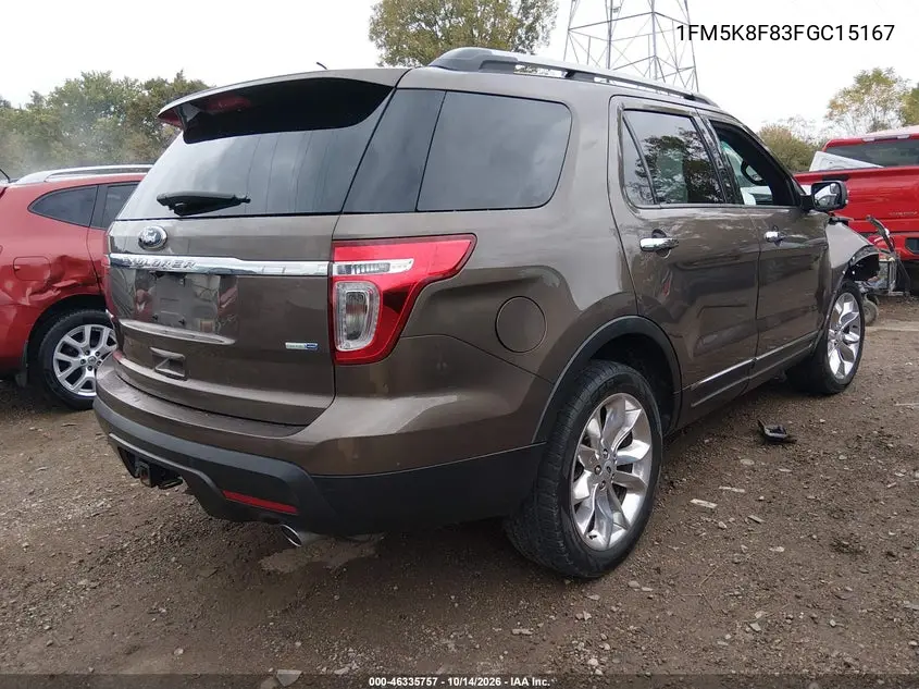 2015 FORD EXPLORER VIN 1FM5K8F83FGC15167 — фото 4