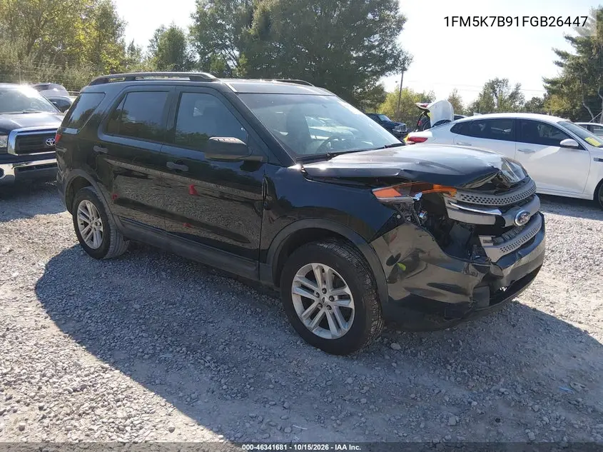 FORD EXPLORER 2015, VIN 1FM5K7B91FGB26447